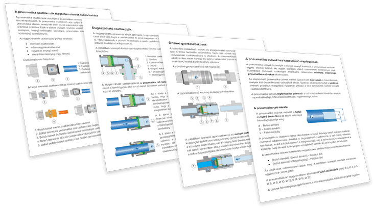 Pneumatika érthetően - Pneumatika csatlakozók és csövek